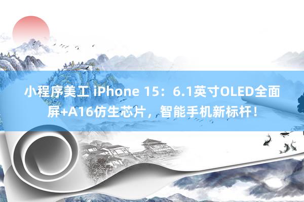 小程序美工 iPhone 15：6.1英寸OLED全面屏+A16仿生芯片，智能手机新标杆！