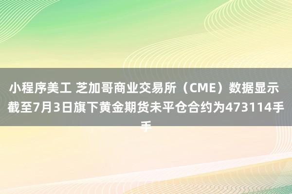 小程序美工 芝加哥商业交易所（CME）数据显示 截至7月3日旗下黄金期货未平仓合约为473114手