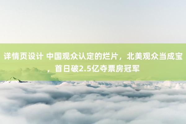 详情页设计 中国观众认定的烂片，北美观众当成宝，首日破2.5亿夺票房冠军