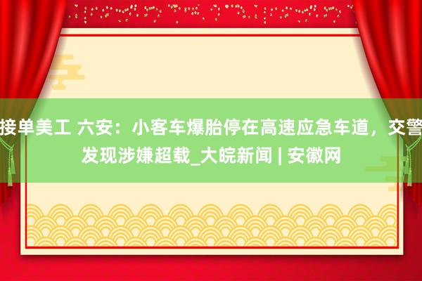 接单美工 六安：小客车爆胎停在高速应急车道，交警发现涉嫌超载_大皖新闻 | 安徽网